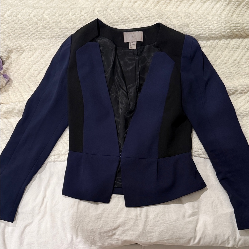 H&M Black and Blue Women's Blazer